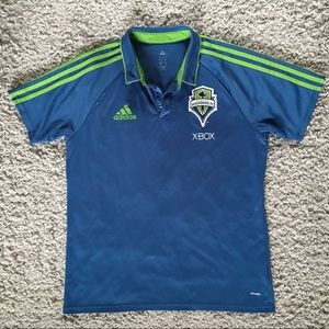 Men’s Adidas MLS Seattle Sounders Dri-Fit Polo